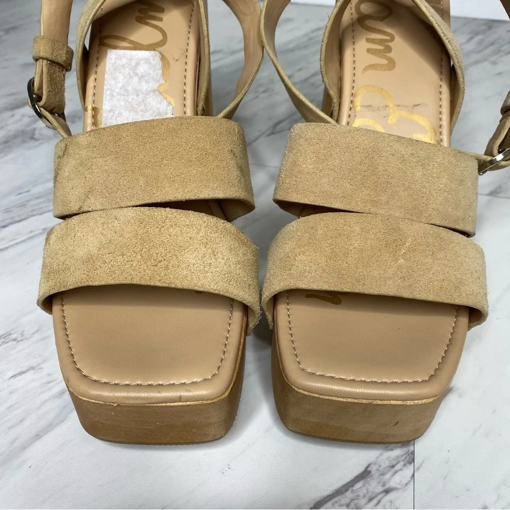 Sam Edelman Rosalind Tan Platform Heeled Sandal 9.5